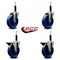 Service Caster 5'' Solid Poly Wheel Swivel 3/4'' Expanding Stem Caster Set 2 Brakes, 4PK SCC-EX20S514-SPUS-2-PLB-2-34 - alternate 3